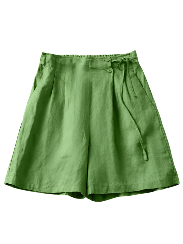 Dames Baggy Shorts Woven Katoen en Linnen 0