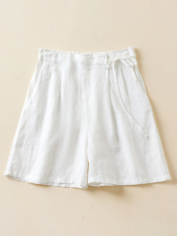Dames Baggy Shorts Woven Katoen en Linnen 1