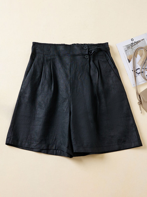 Dames Baggy Shorts Woven Katoen en Linnen 2