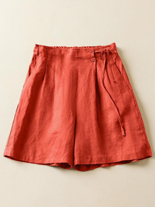 Dames Baggy Shorts Woven Katoen en Linnen 4