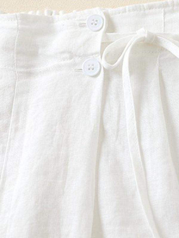 Dames Baggy Shorts Woven Katoen en Linnen 7