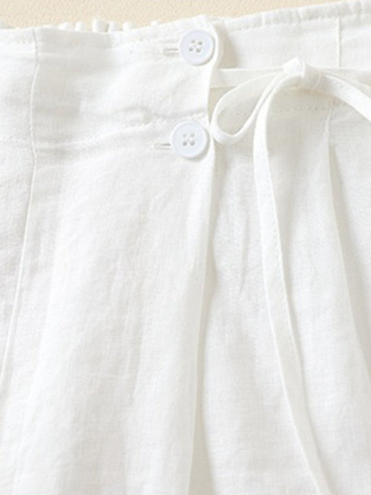 Dames Baggy Shorts Woven Katoen en Linnen 7