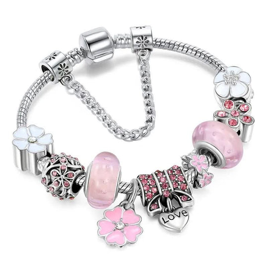 Dames Bedelarmband Bloemontwerp Stijlvol Accessoire 1