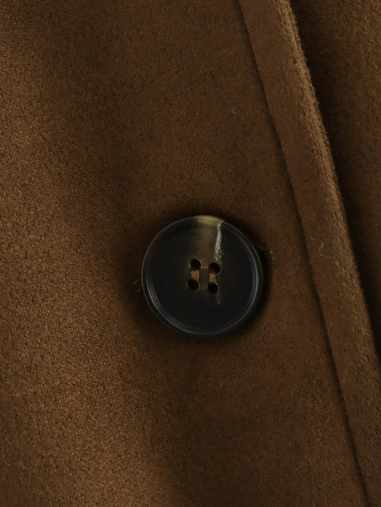 Dames Blazer Jas Bruin Met Cropped Pasvorm 6