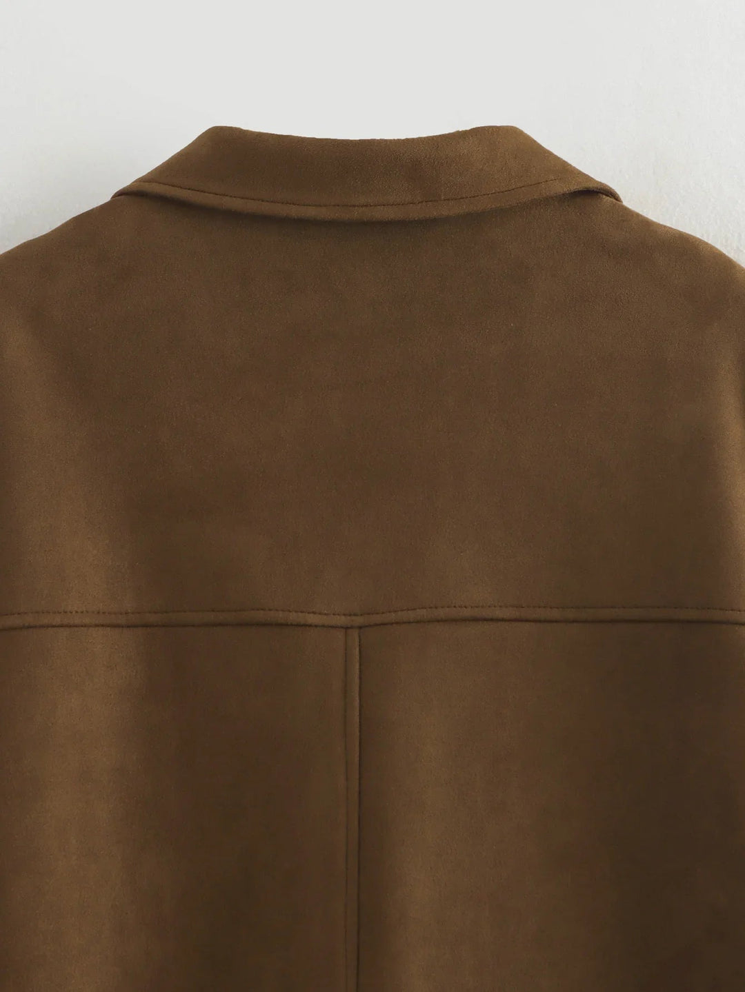 Dames Blazer Jas Bruin Met Cropped Pasvorm 8