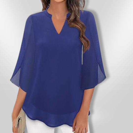 Dames Blouse Gelaagd Lichte Ademend Stof 5