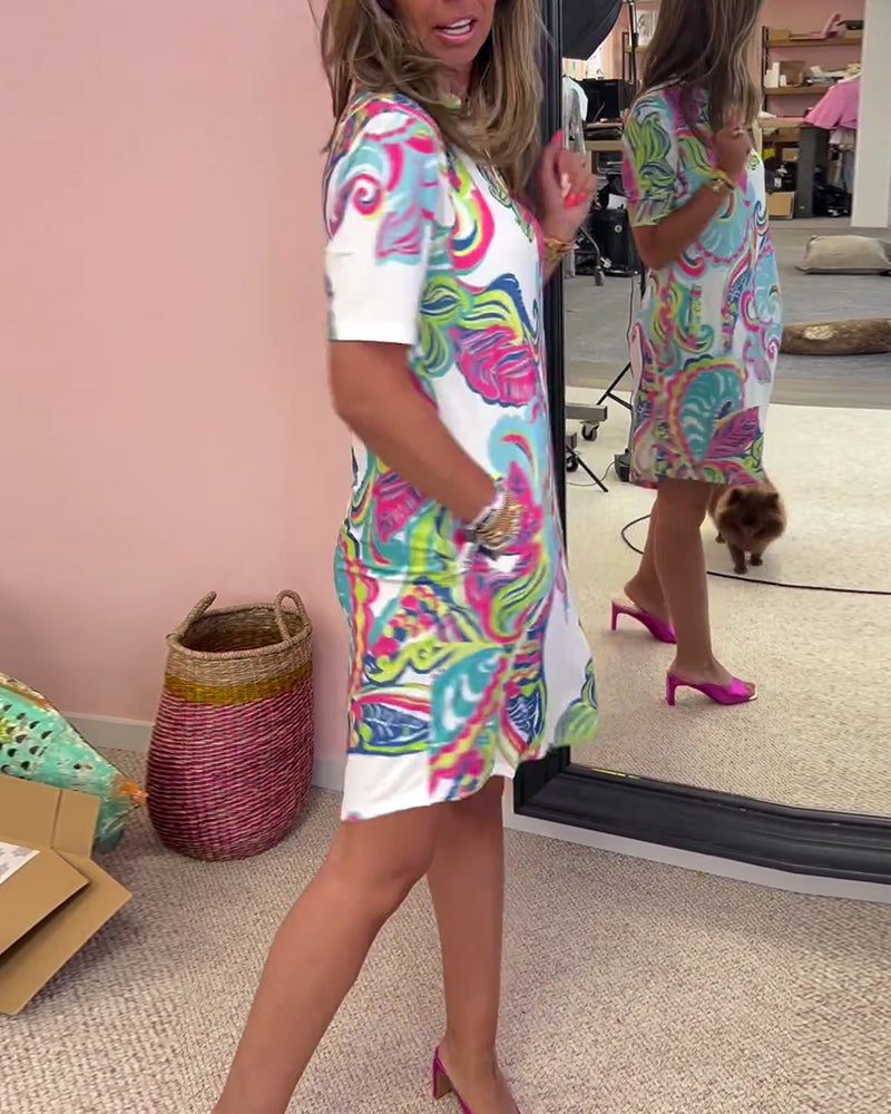 Dames Blouse Met Wrap Design en Sprankelende Print 4