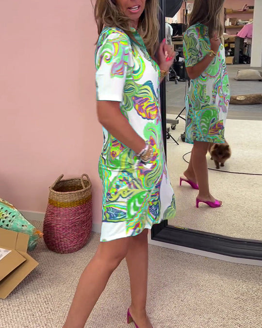 Dames Blouse Met Wrap Design en Sprankelende Print 7