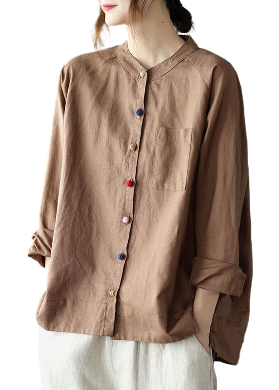 Dames Blouse Retro O-hals Met Lange Mouwen 0