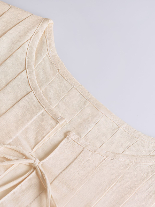Dames Blouse met Bandjes van Katoen en Linnen 3