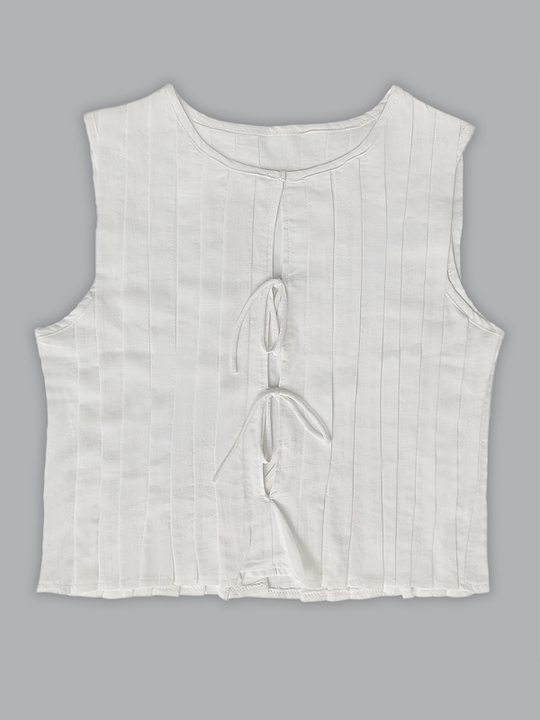 Dames Blouse met Bandjes van Katoen en Linnen 5