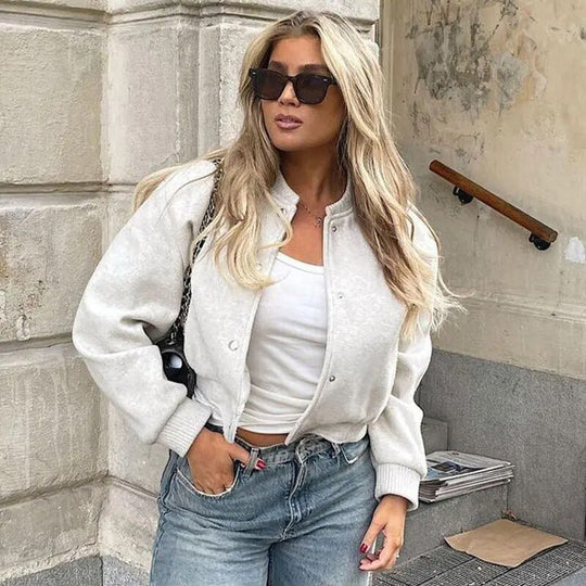 Dames Bomberjack Korte Trendy Stijl 1