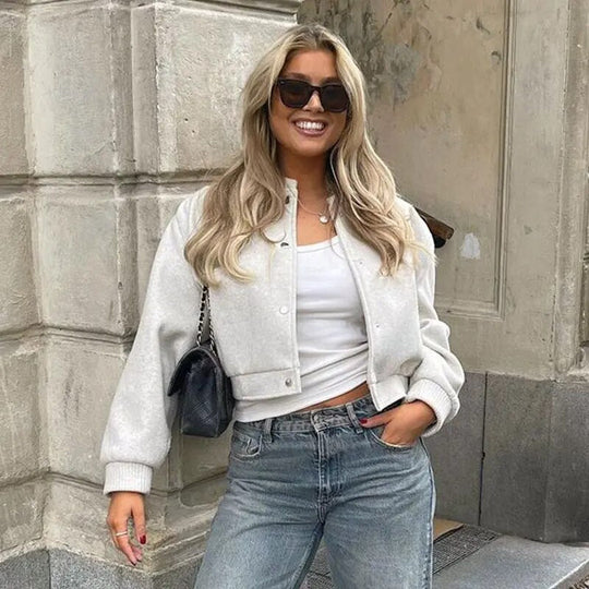 Dames Bomberjack Korte Trendy Stijl 2