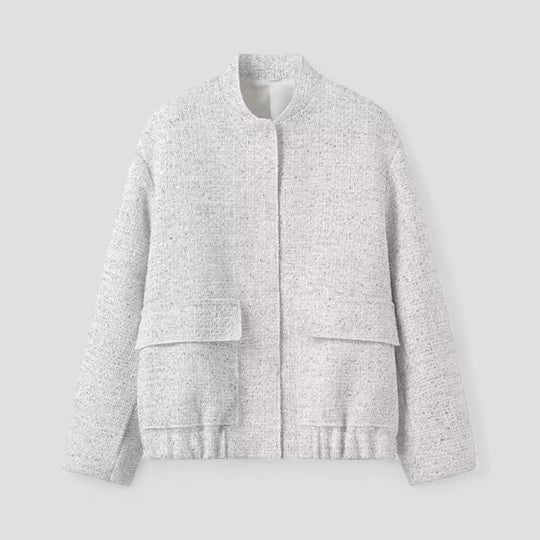 Dames Bomberjack Met Pailletten en Opstaande Kraag 2