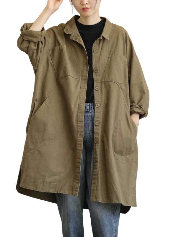 Dames Casual Jas met Peter Pan-kraag en Zakken 0