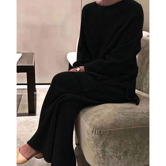 Dames Casual Set met Gebreide Trui en Broek 1