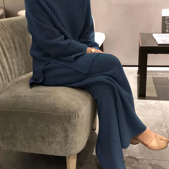 Dames Casual Set met Gebreide Trui en Broek 3