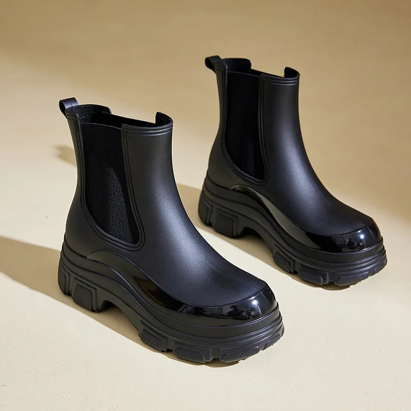Dames Chelsea Boots Waterdicht met Antislip Chunky Zool 5