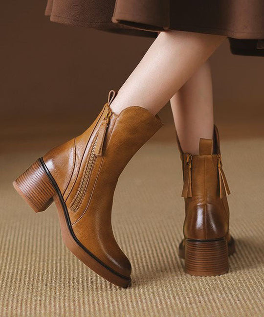 Dames Chelsea Laarzen met Ritssluiting en Dikke Hak 3