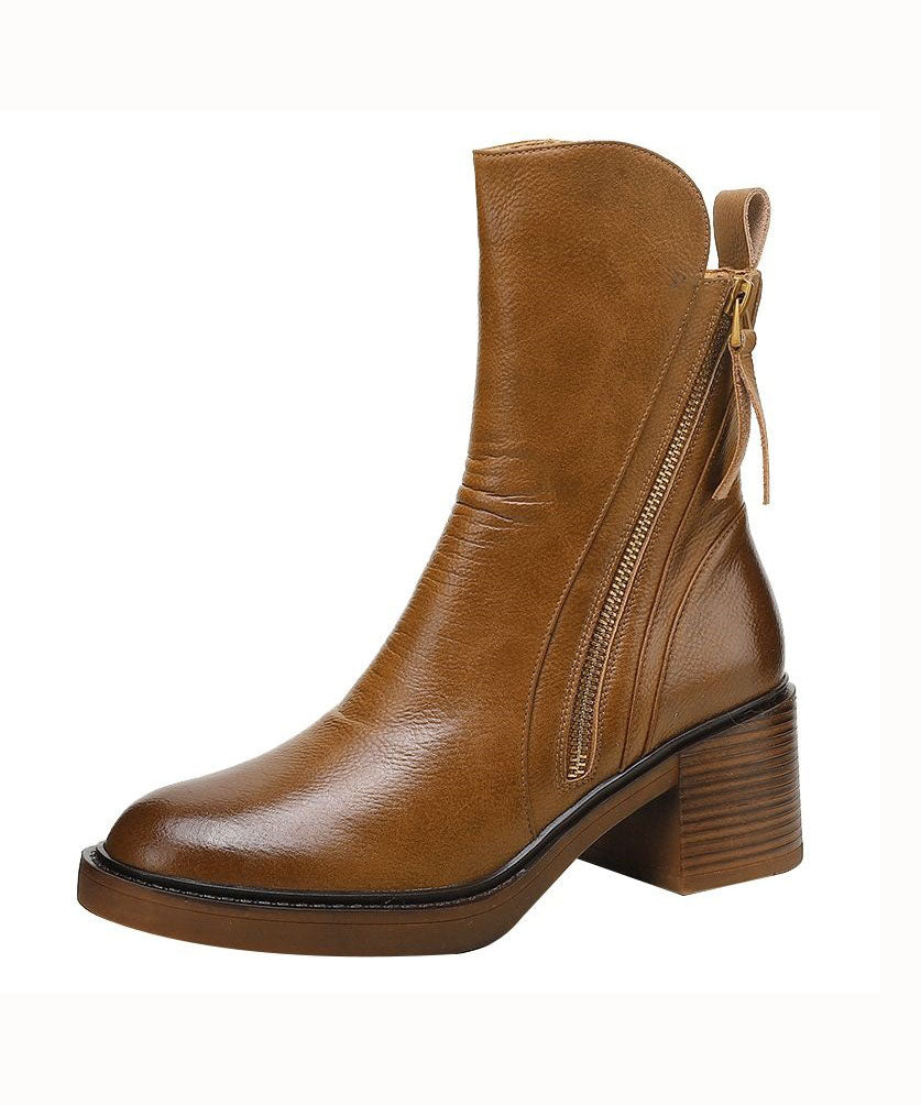 Dames Chelsea Laarzen met Ritssluiting en Dikke Hak 4