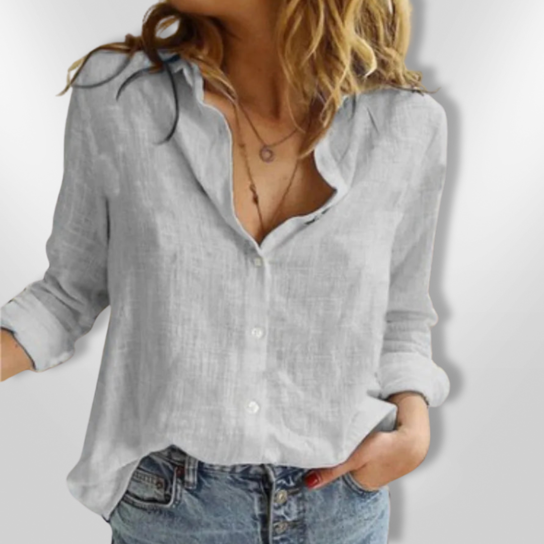Dames Chemise Boutonnée Met Vogelprint Katoen 10