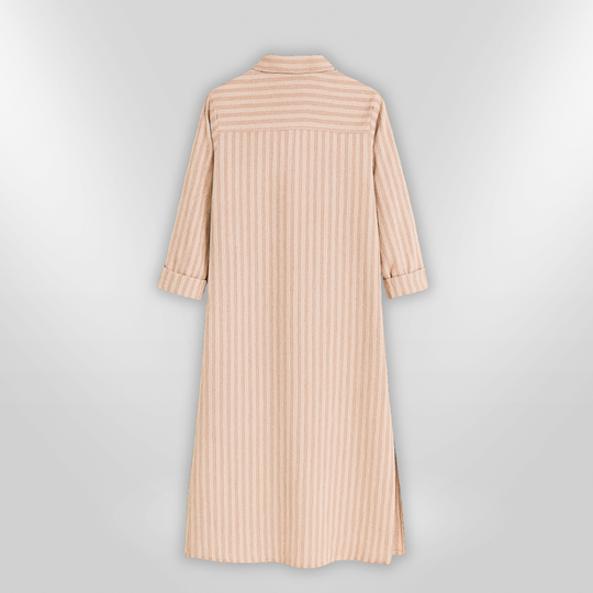 Dames Chemise Jurk Gestreept Katoen Zomerjurk 3
