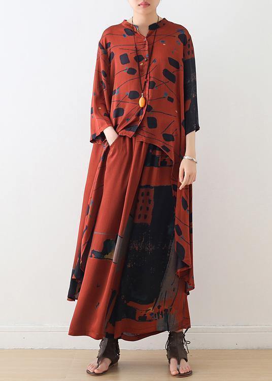 Dames Chiffon Overhemd met Opstaande Kraag en Lange Mouwen 1