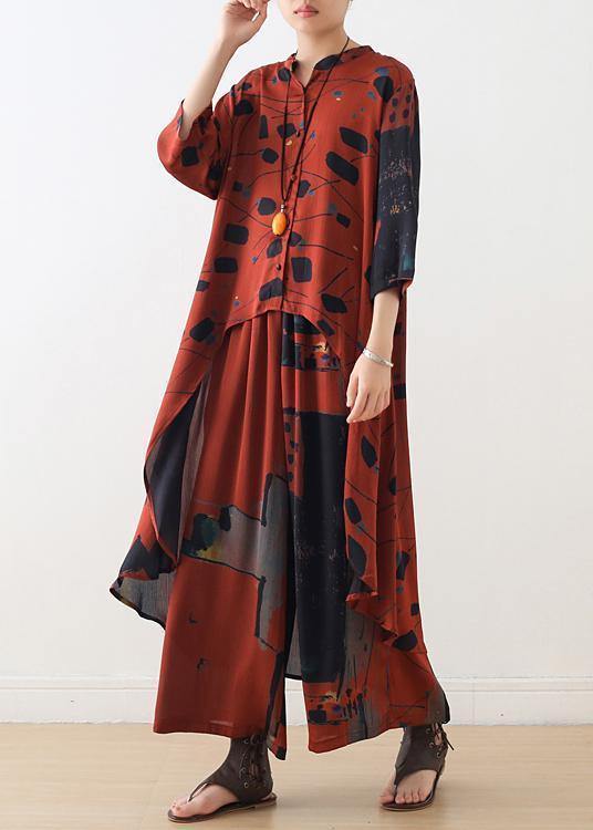 Dames Chiffon Overhemd met Opstaande Kraag en Lange Mouwen 2