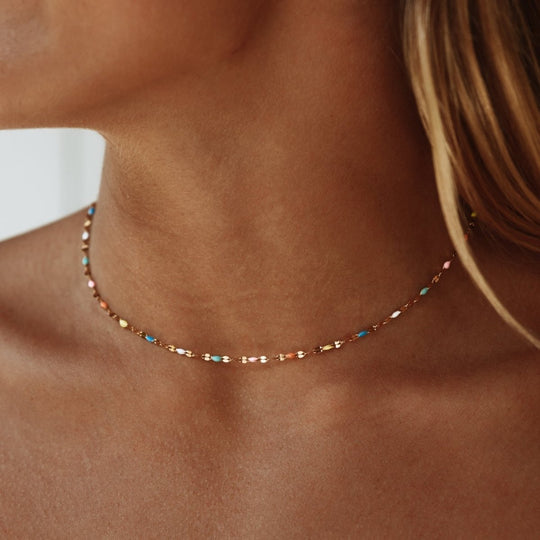Dames Choker Ketting Regenboogstijl 0