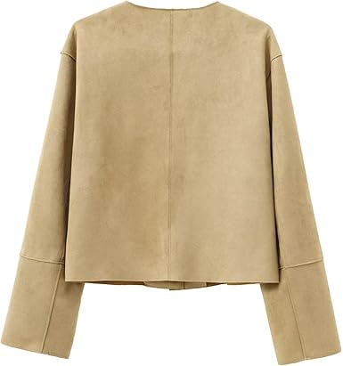 Dames Cropped Blazer Jas met Lange Mouwen en Tailored Fit 4