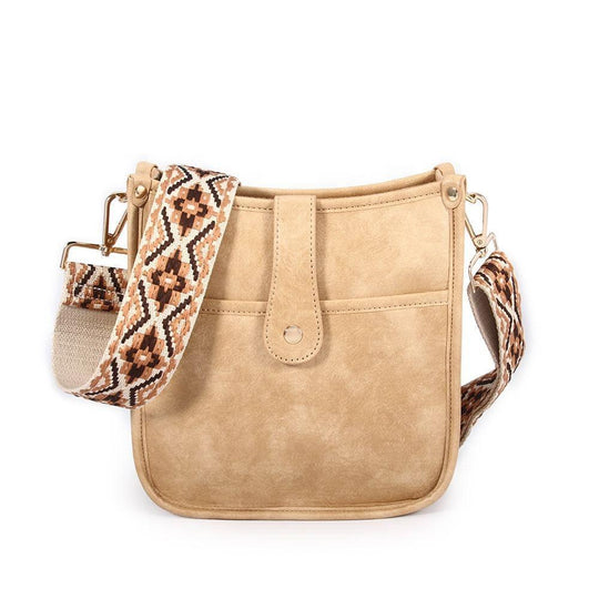 Dames Crossbody Tas Vegan Leer met Gitaarriem 0