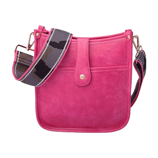 Dames Crossbody Tas Vegan Leer met Gitaarriem 10