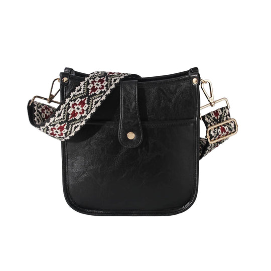 Dames Crossbody Tas Vegan Leer met Gitaarriem 3