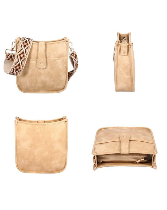 Dames Crossbody Tas Vegan Leer met Gitaarriem 7