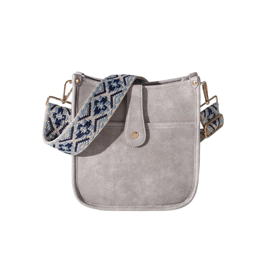 Dames Crossbody Tas Vegan Leer met Gitaarriem 8