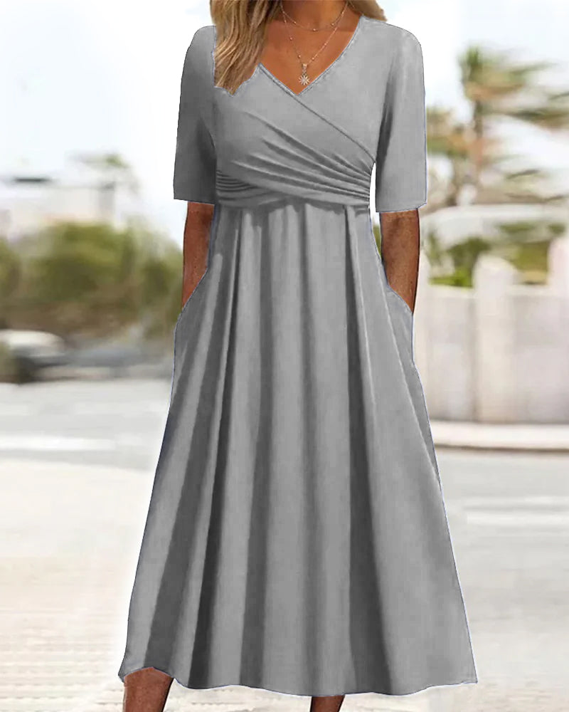 Dames Crossover Midikleid Moderne Stijl 1