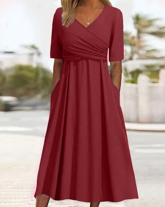 Dames Crossover Midikleid Moderne Stijl 2