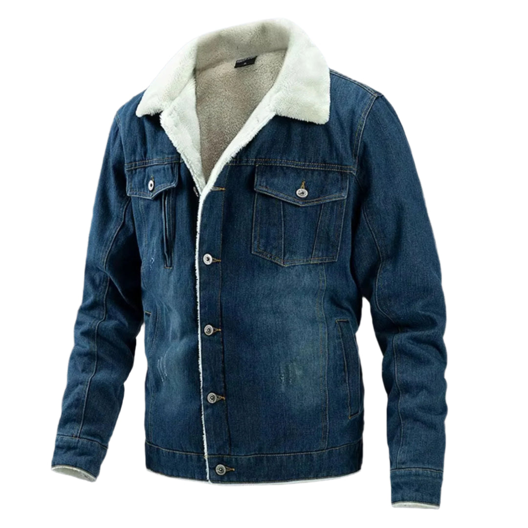 Dames Denim Jacket Fleece Voering Casual 0