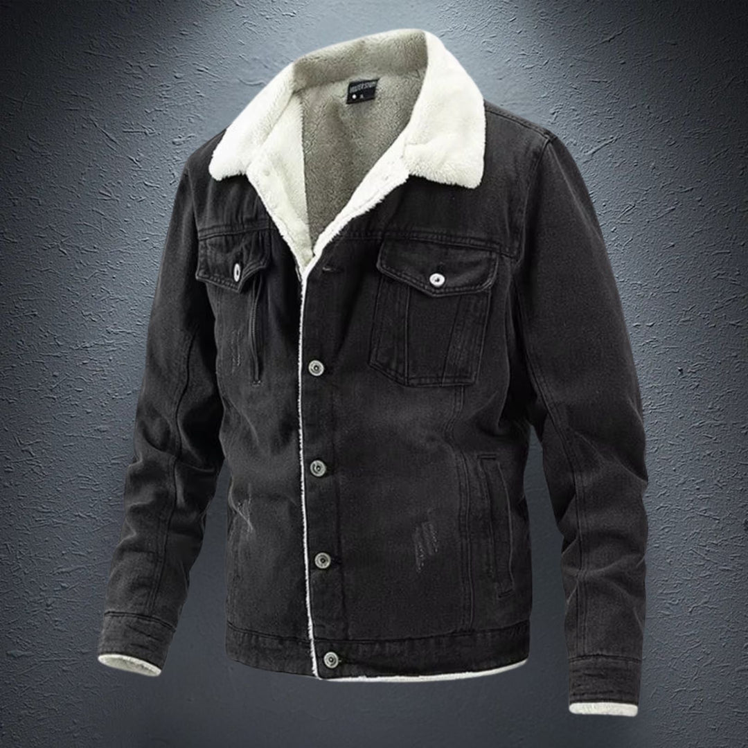 Dames Denim Jacket Fleece Voering Casual 2