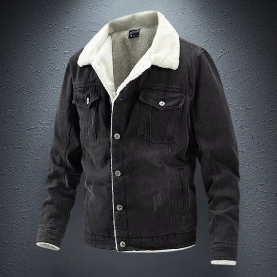 Dames Denim Jacket Fleece Voering Casual 2
