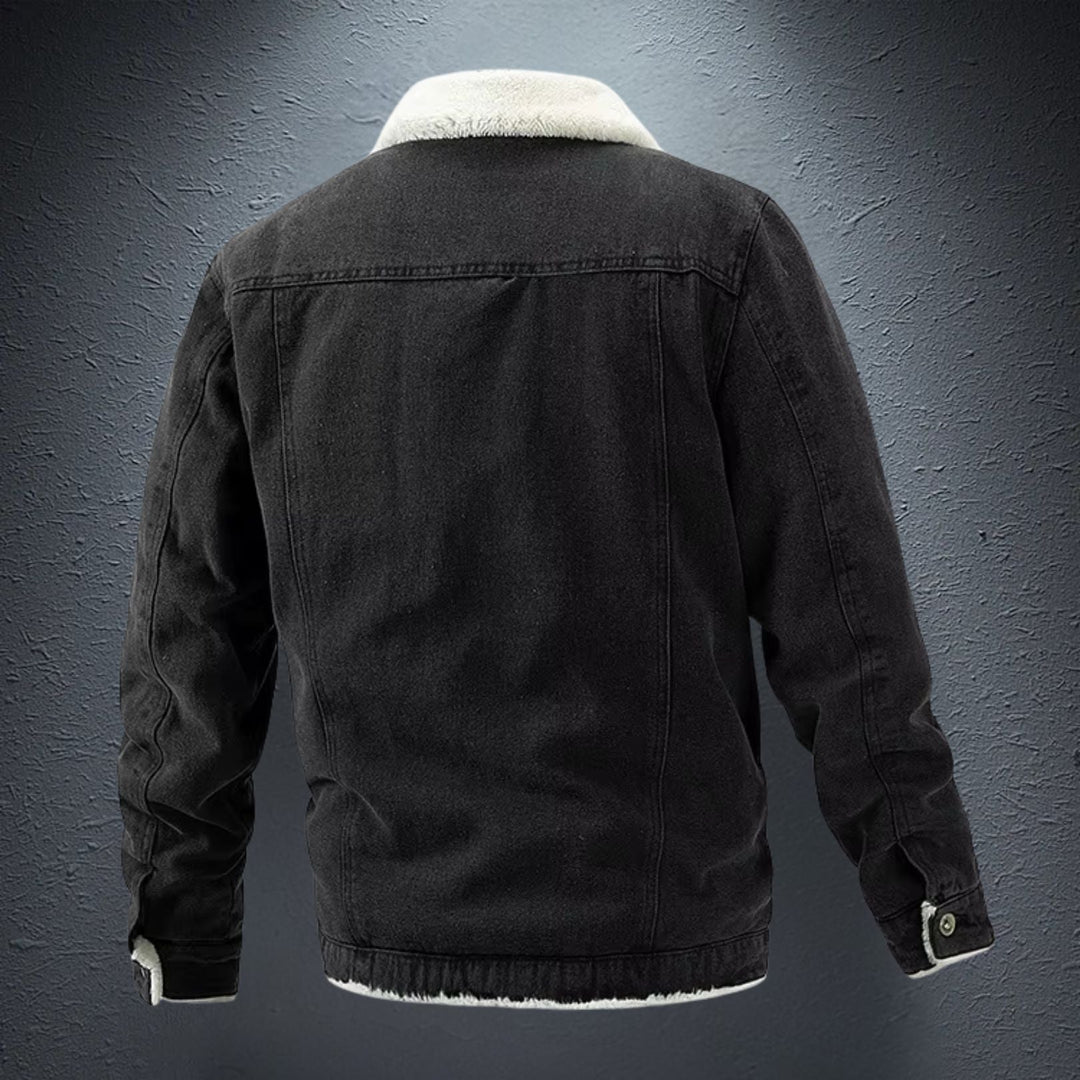Dames Denim Jacket Fleece Voering Casual 3