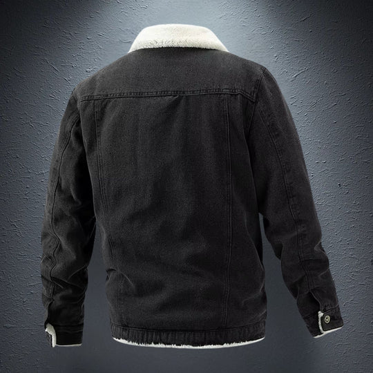 Dames Denim Jacket Fleece Voering Casual 3