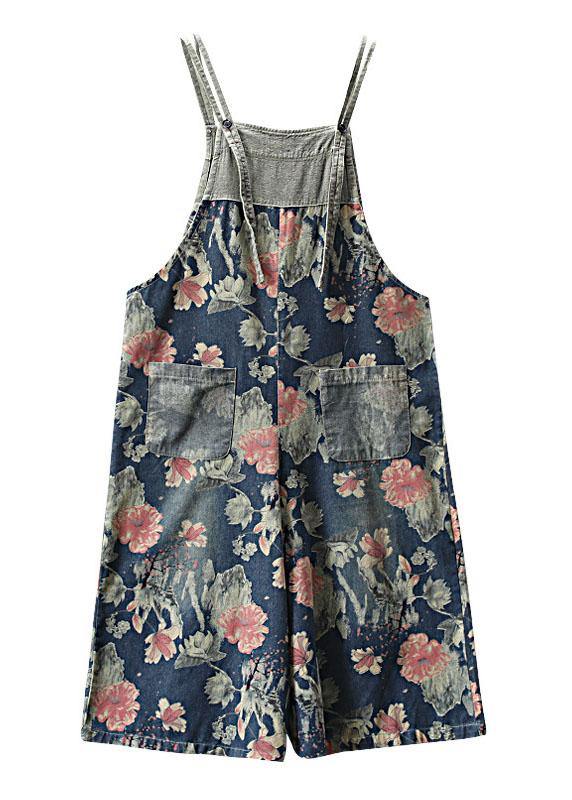 Dames Denim Romper met Print en Zakken 3