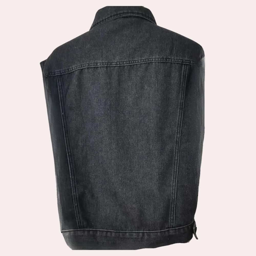 Dames Denim Vest Klassiek Stijl 4
