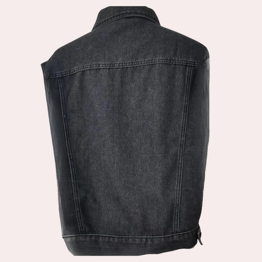 Dames Denim Vest Klassiek Stijl 4
