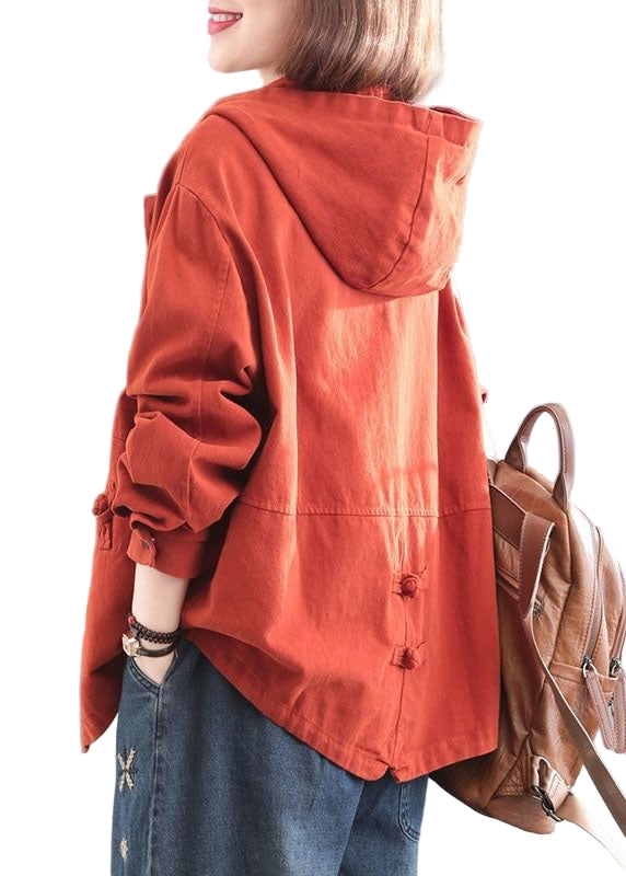 Dames Denimjas met Capuchon en Chinese Knopen 0