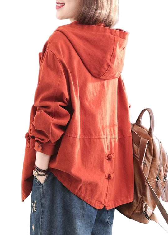 Dames Denimjas met Capuchon en Chinese Knopen 0