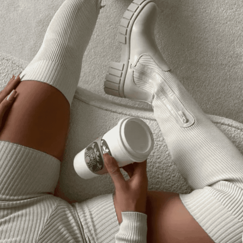 Dames Dijhoge Laarzen Trendy Met Stretch 3