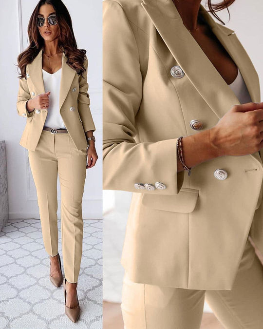 Dames Dubbelzijdig Blazer met Tailored Fit 1