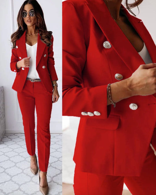 Dames Dubbelzijdig Blazer met Tailored Fit 2